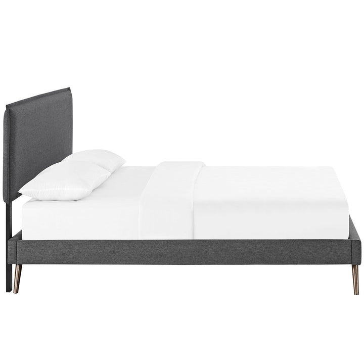 Visby Queen Platform Bed - Gray Denmark Home