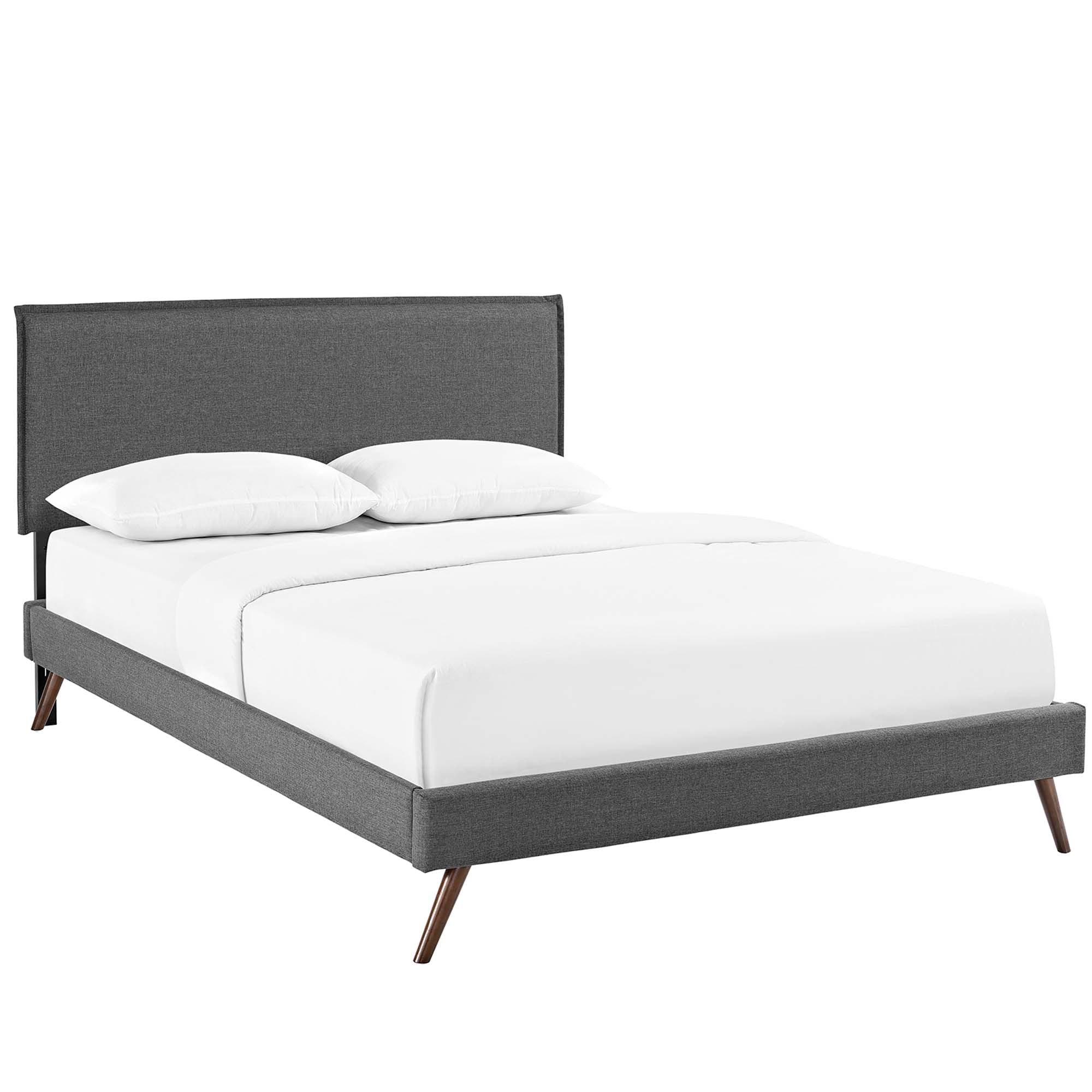 Brekker Queen Platform Bed – Gray Denmark Home