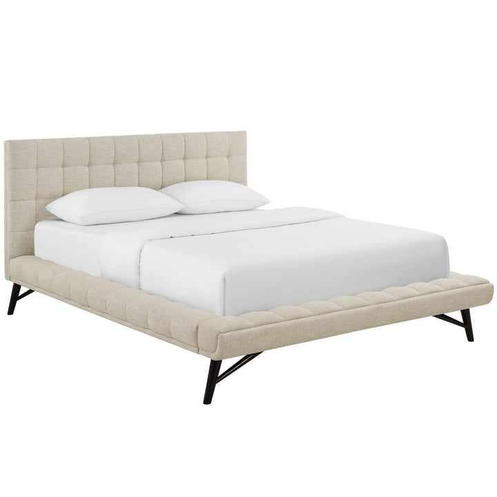 Lysandra Performance Velvet Queen Platform Bed - Gray (Copy) Denmark Home