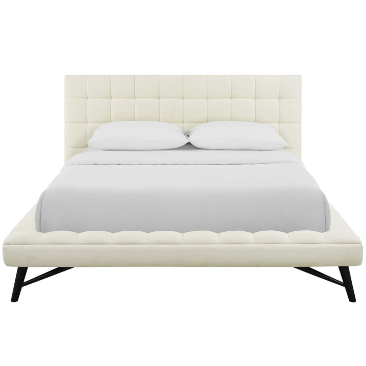 Lysandra Performance Velvet Queen Platform Bed - Blue (Copy) Denmark Home