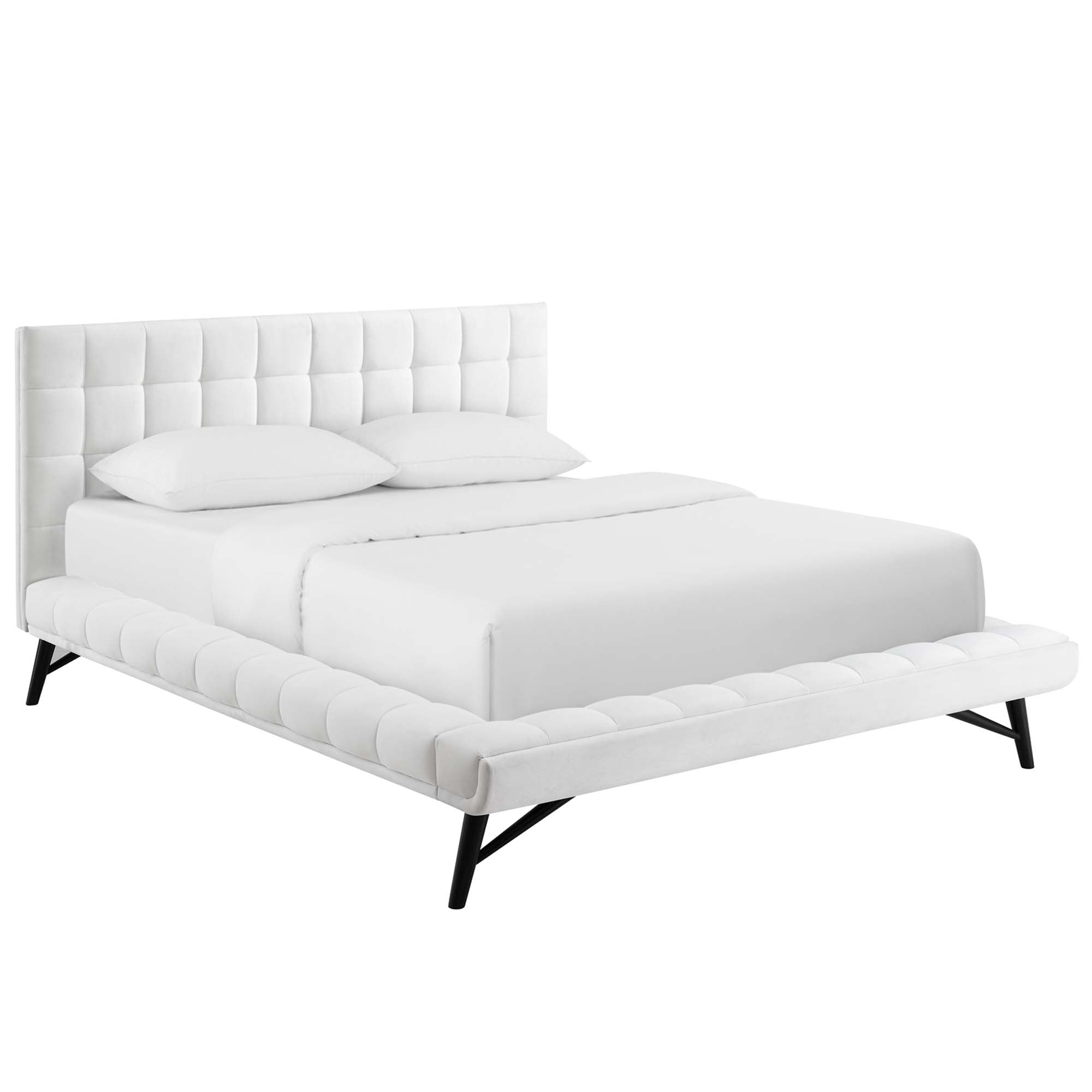 Lysandra Performance Velvet Queen Platform Bed - Teal (Copy) Denmark Home