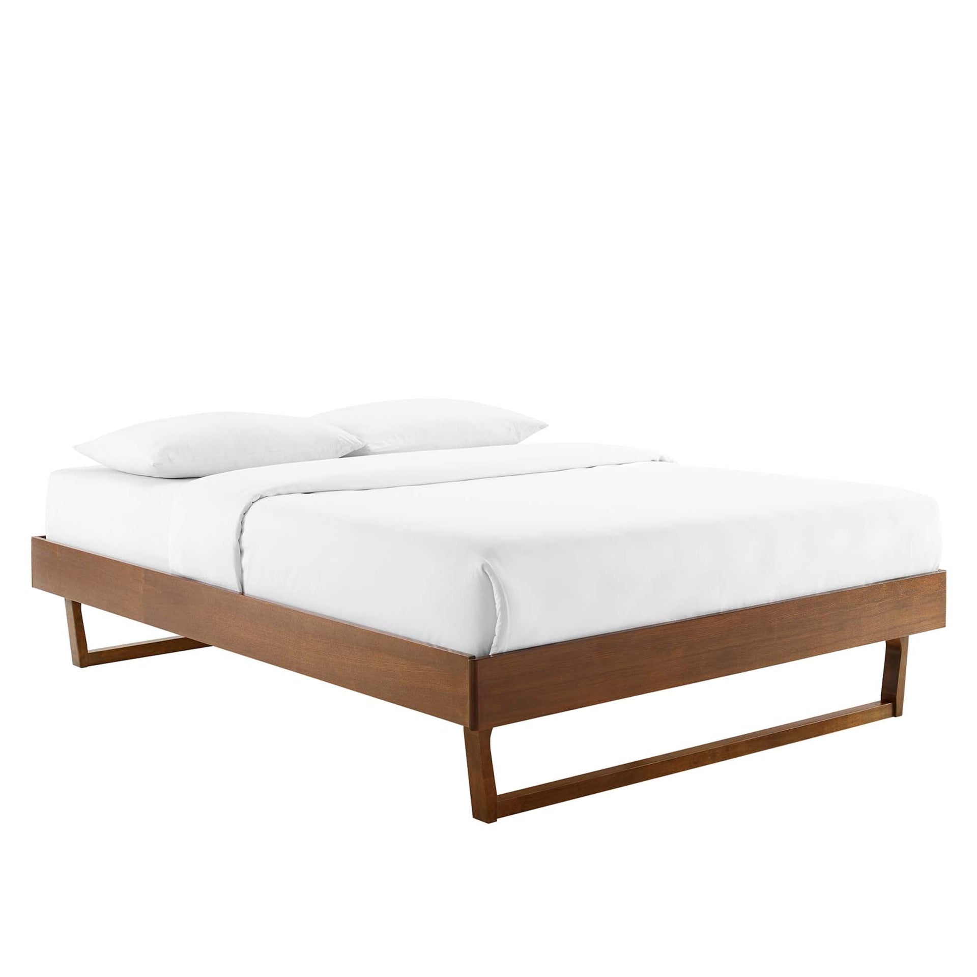 Lovisa Twin Platform Bed - Walnut Denmark Home