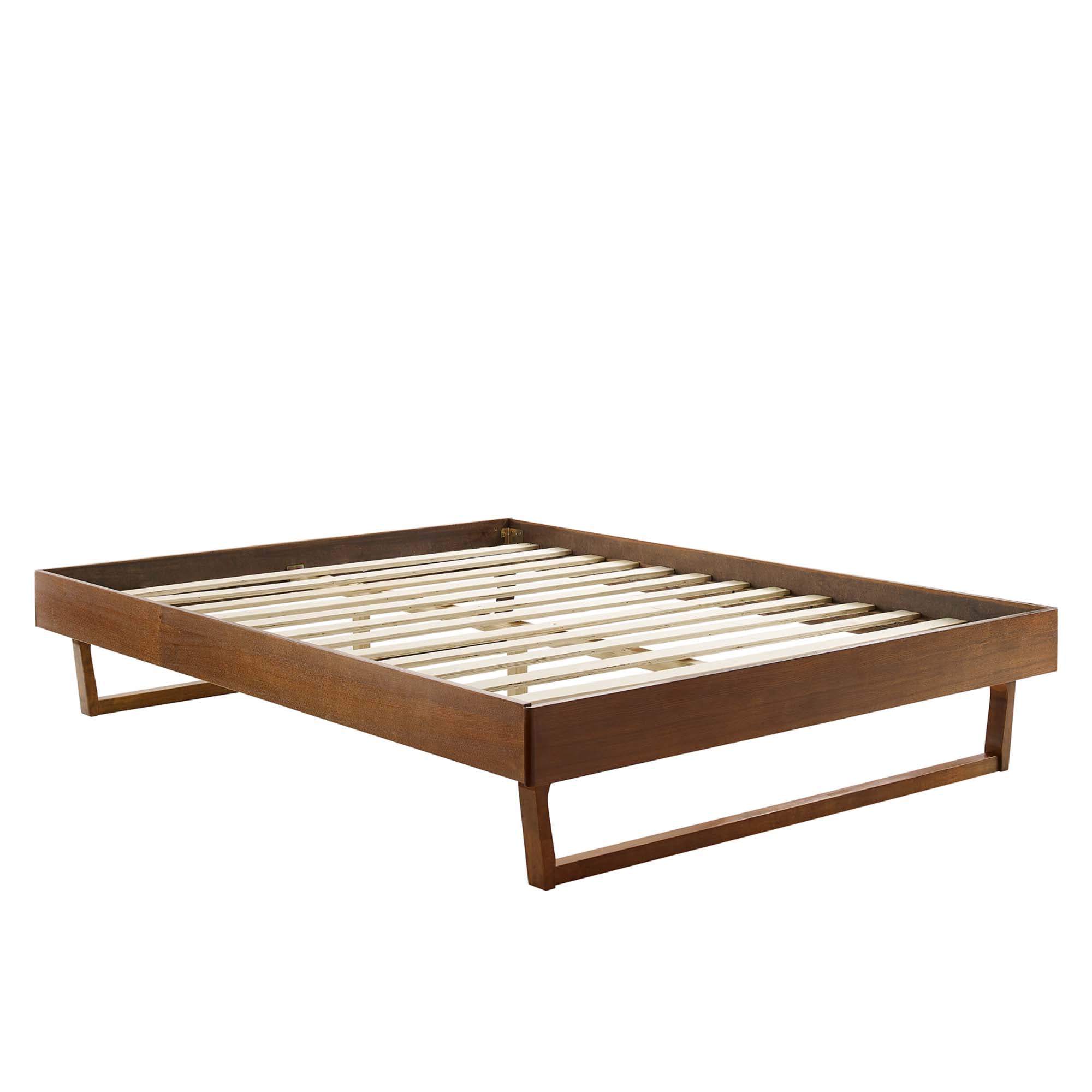 Lovisa Twin Platform Bed - Walnut Denmark Home