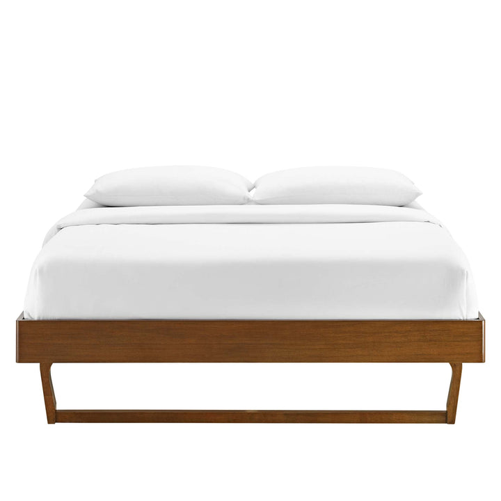 Lovisa Twin Platform Bed - Walnut Denmark Home