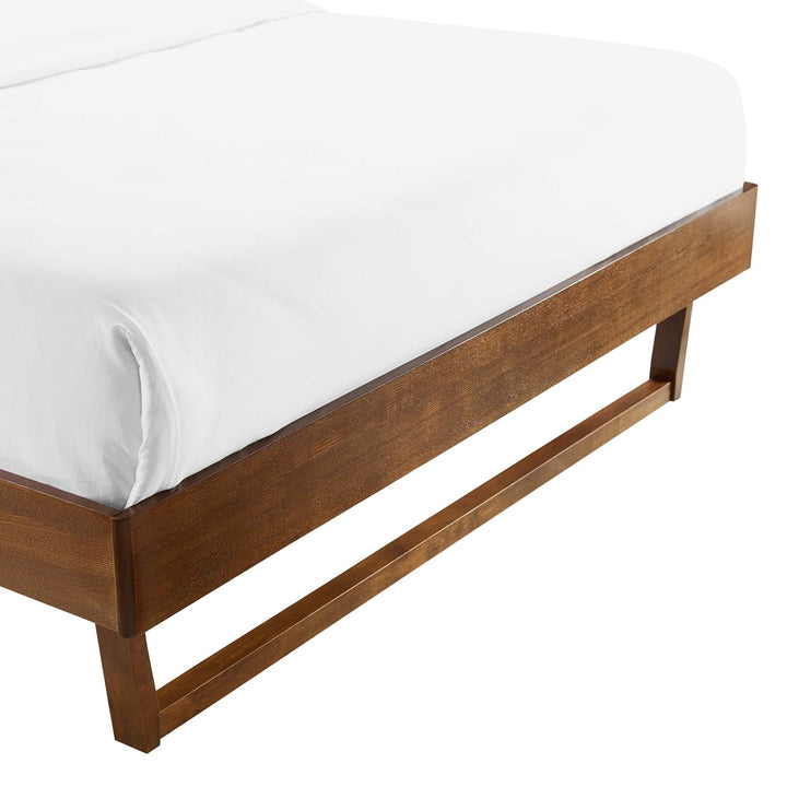 Lovisa Twin Platform Bed - Walnut Denmark Home
