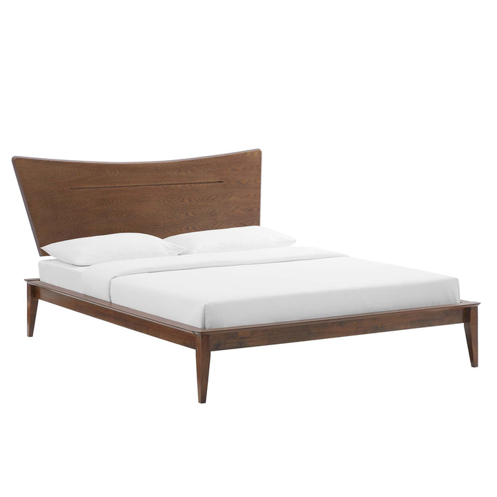 Embla Queen Platform Bed - Walnut Denmark Home