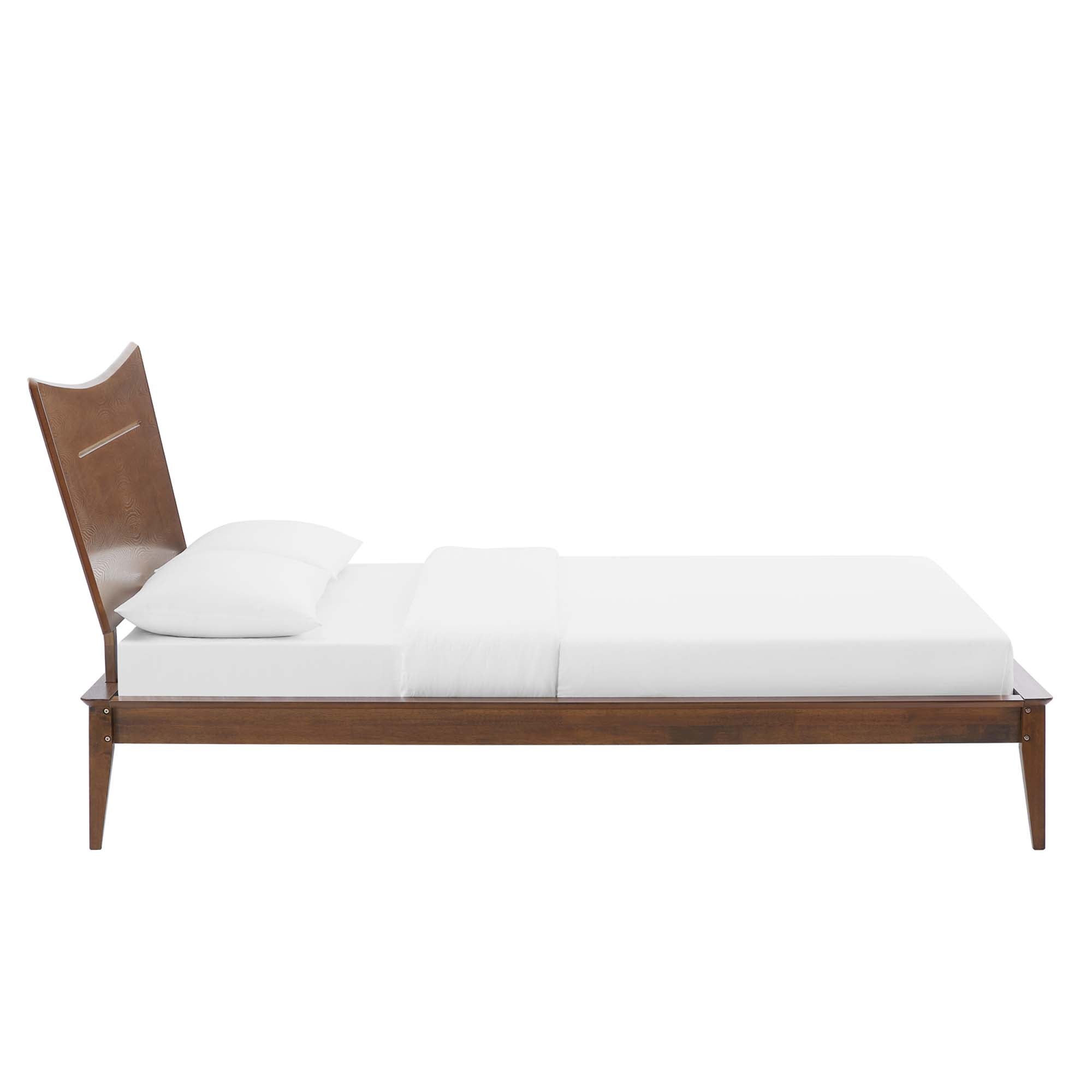 Embla Queen Platform Bed - Walnut Denmark Home