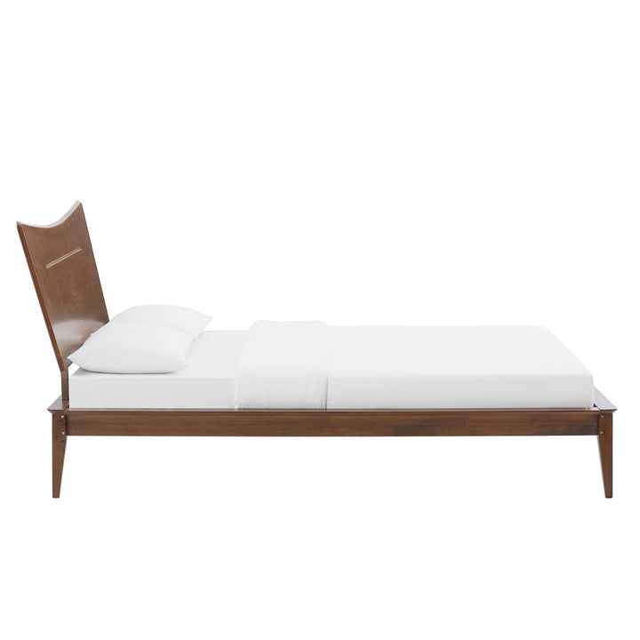 Embla Queen Platform Bed - Walnut Denmark Home