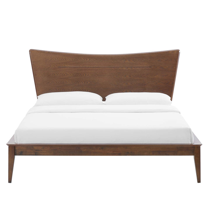 Embla King Platform Bed - Walnut Denmark Home
