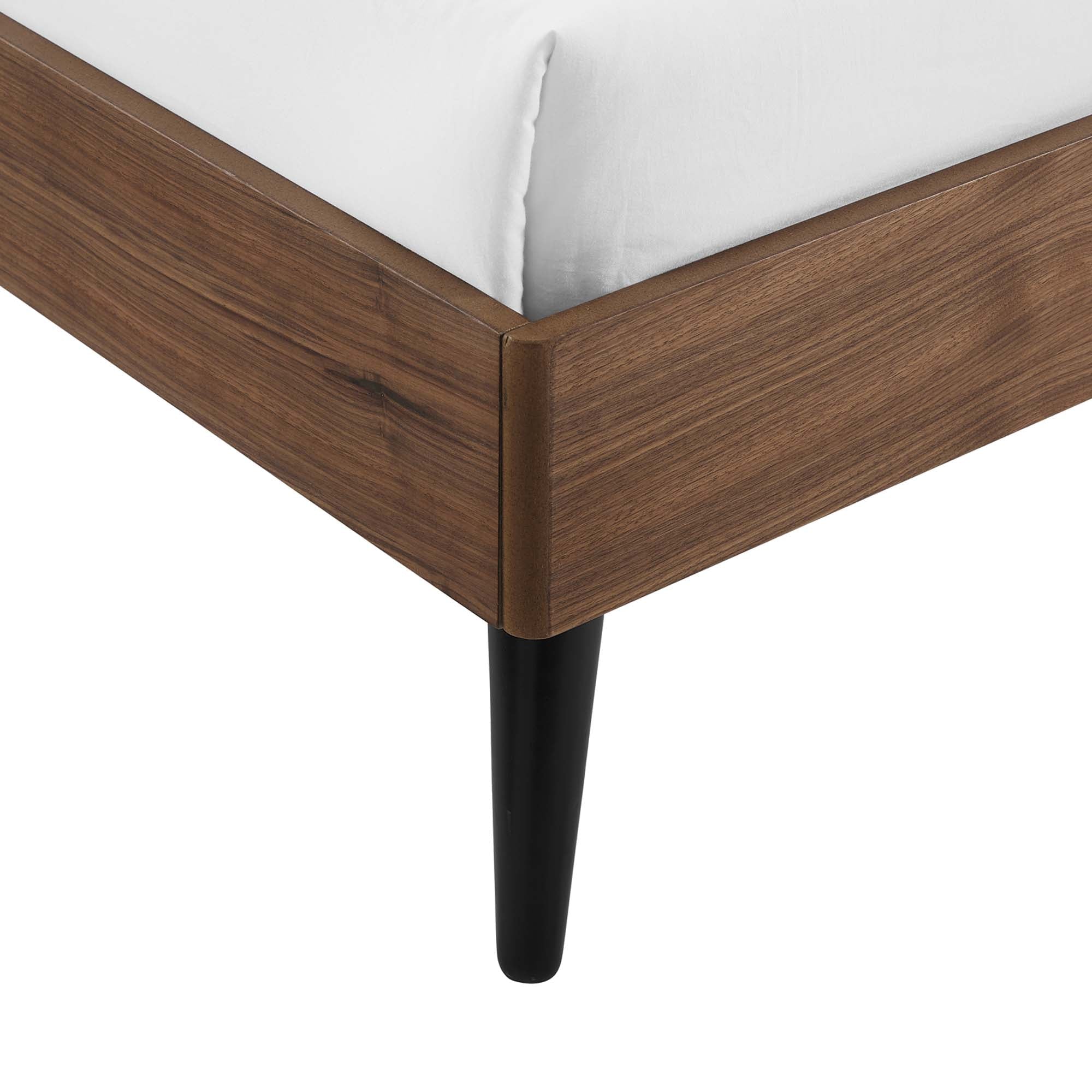 Odense Queen Platform Bed - Walnut Denmark Home