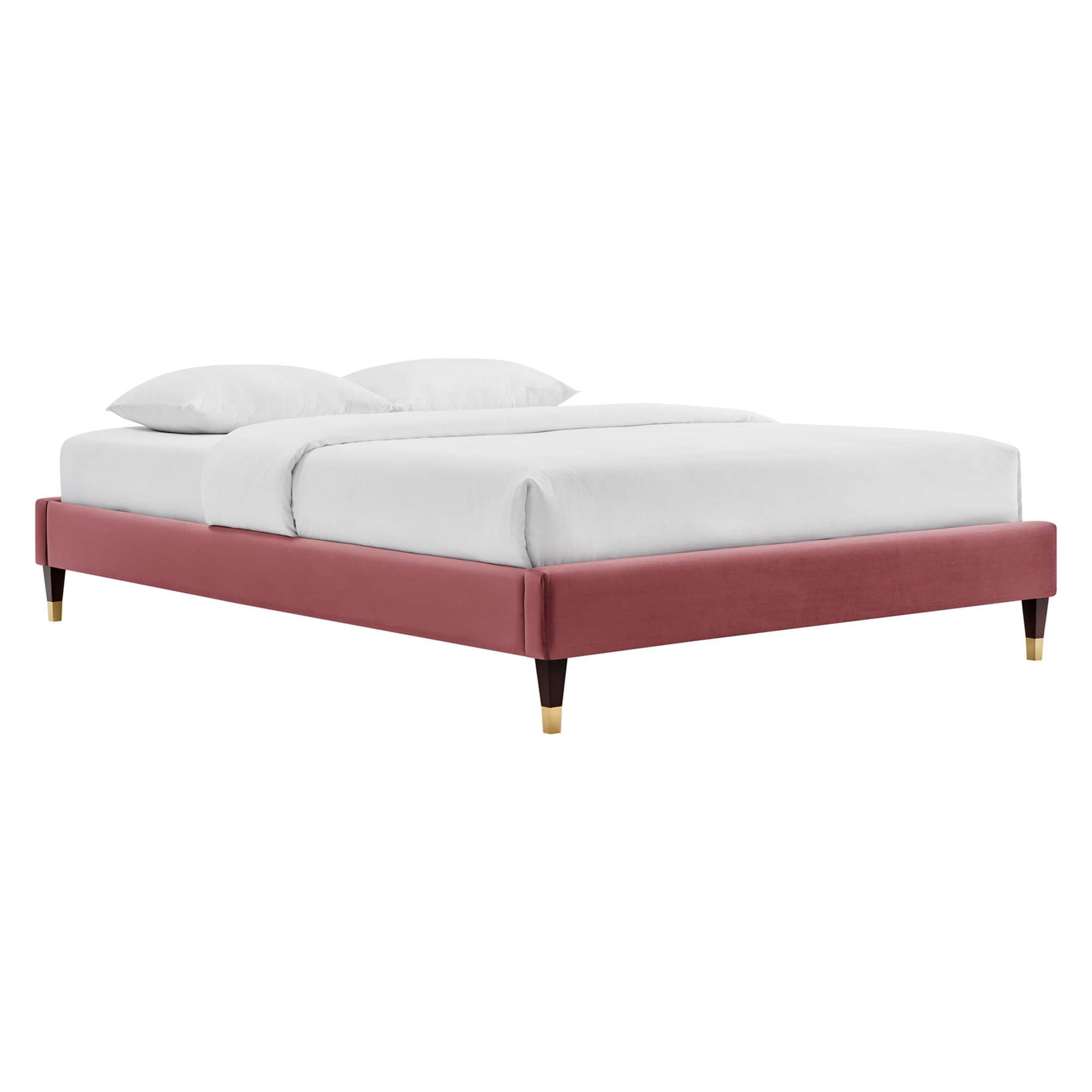 Tuva Performance Velvet Queen Bed Frame - White (Copy) Denmark Home