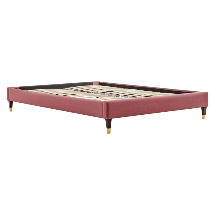 Tuva Performance Velvet Queen Bed Frame - Dusty Rose Denmark Home