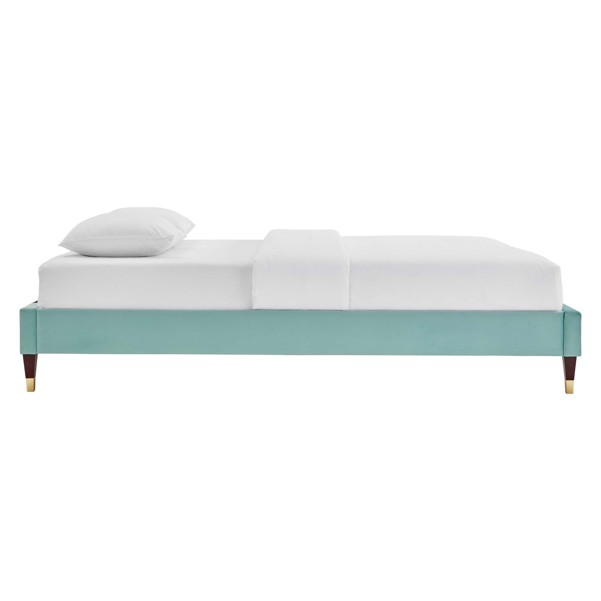 Tuva Performance Velvet Queen Bed Frame - Mint Denmark Home