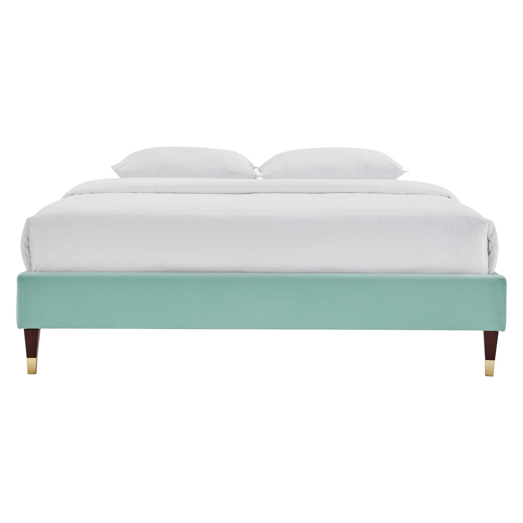 Tuva Performance Velvet Queen Bed Frame - Mint Denmark Home