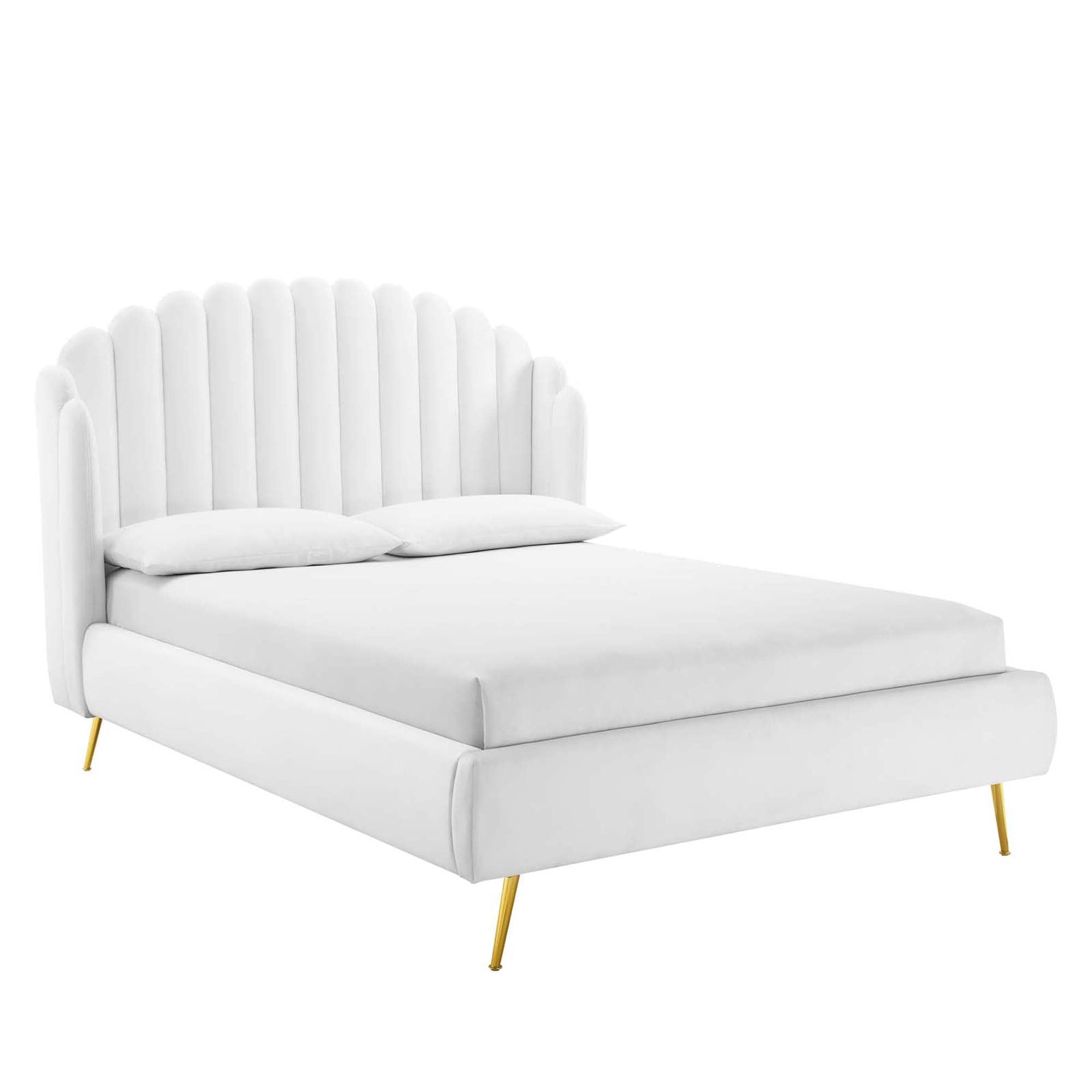 Aveline Queen Wingback Platform Bed - Gray (Copy) Denmark Home