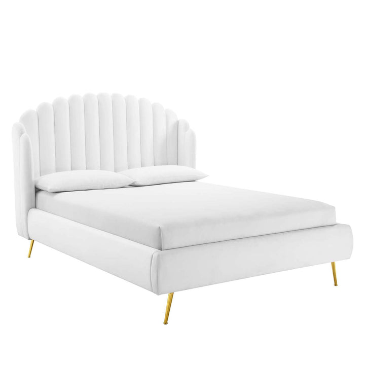 Aveline Queen Wingback Platform Bed - Gray (Copy) Denmark Home