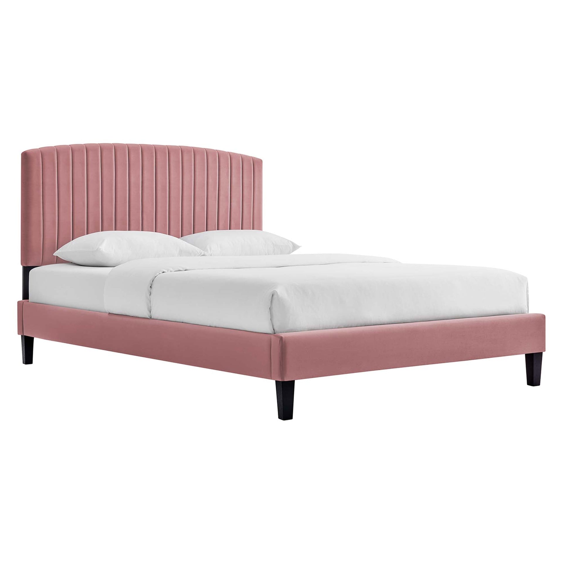 Valois Queen Platform Bed – Dusty Rose Denmark Home