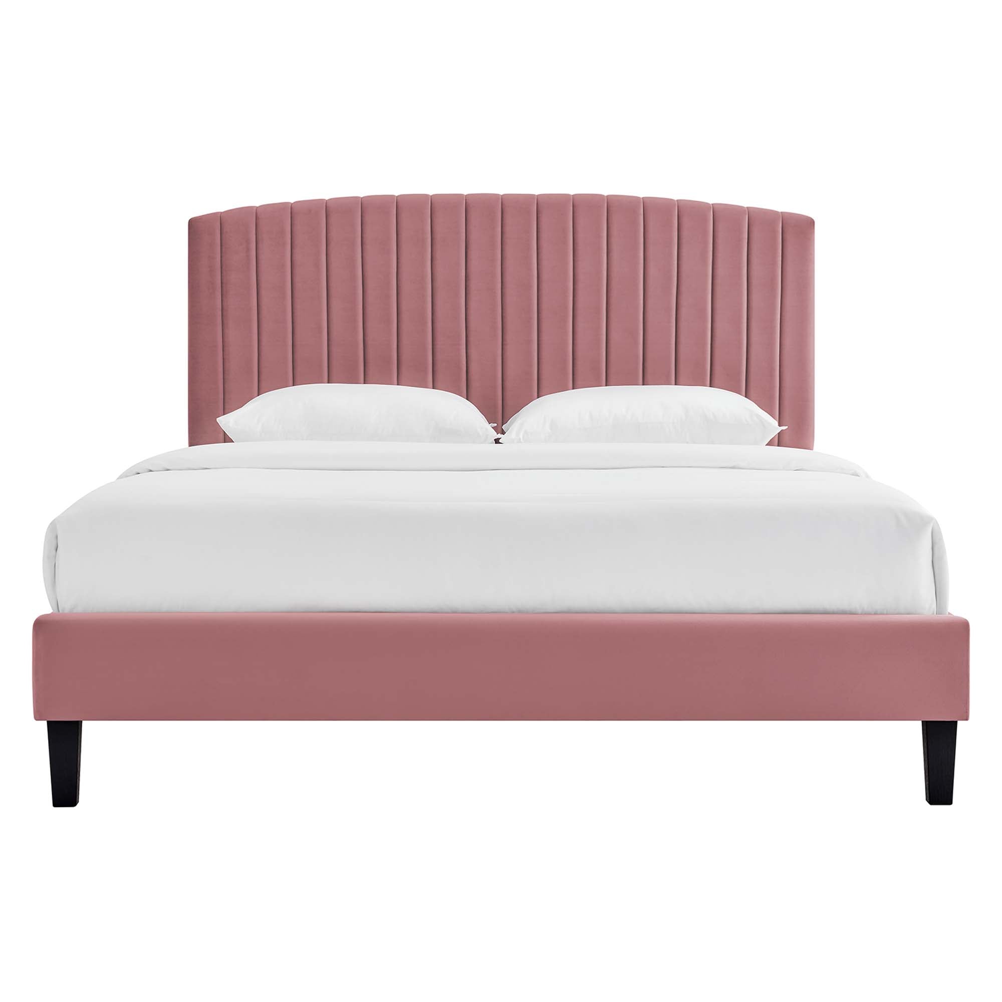 Valois Queen Platform Bed – Dusty Rose Denmark Home