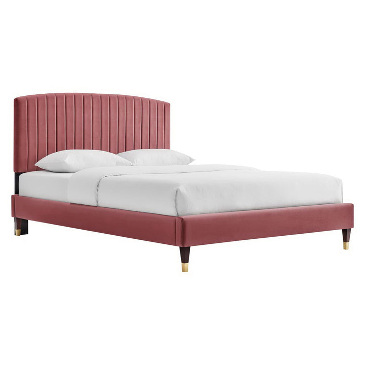 Valois Queen Platform Bed – Dusty Rose Denmark Home