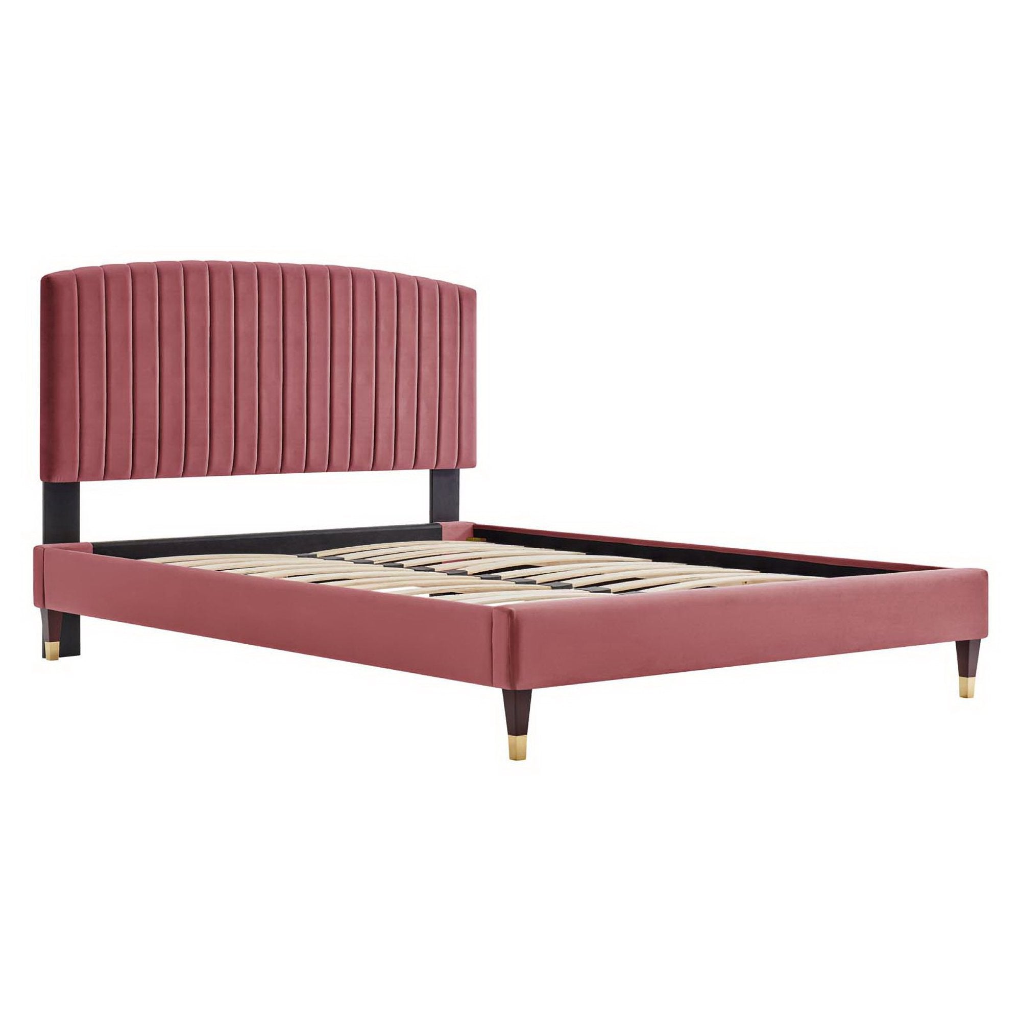 Valois Queen Platform Bed – Dusty Rose Denmark Home