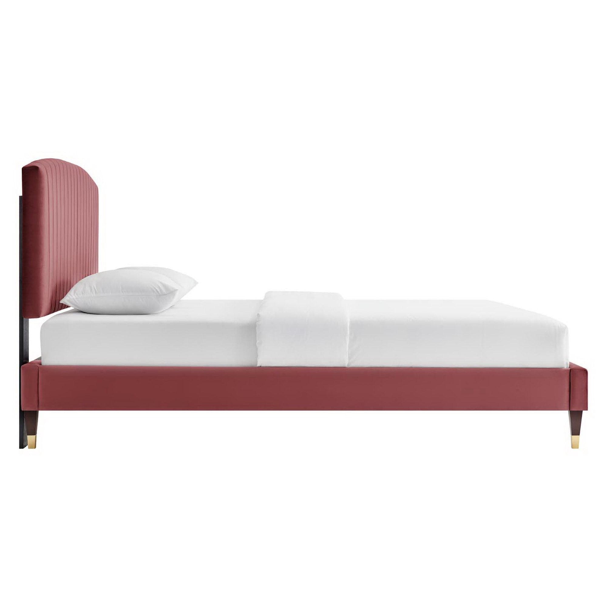 Valois Queen Platform Bed – Dusty Rose Denmark Home