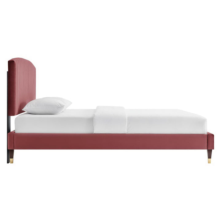Valois Queen Platform Bed – Dusty Rose Denmark Home