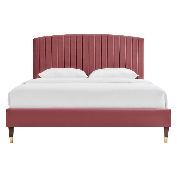 Valois Queen Platform Bed – Dusty Rose Denmark Home