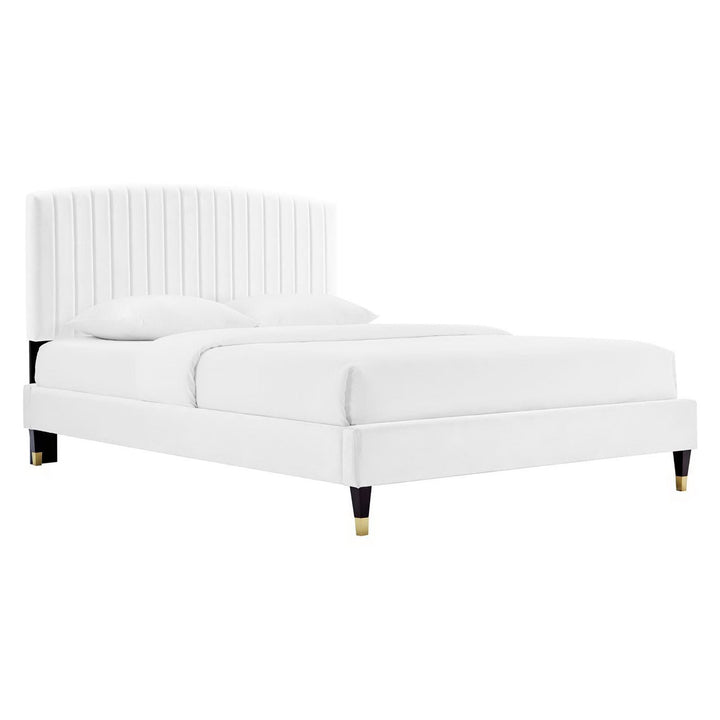 Valois Queen Platform Bed – White Denmark Home