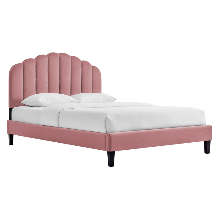 Elise Queen Platform Bed - Dusty Rose Denmark Home
