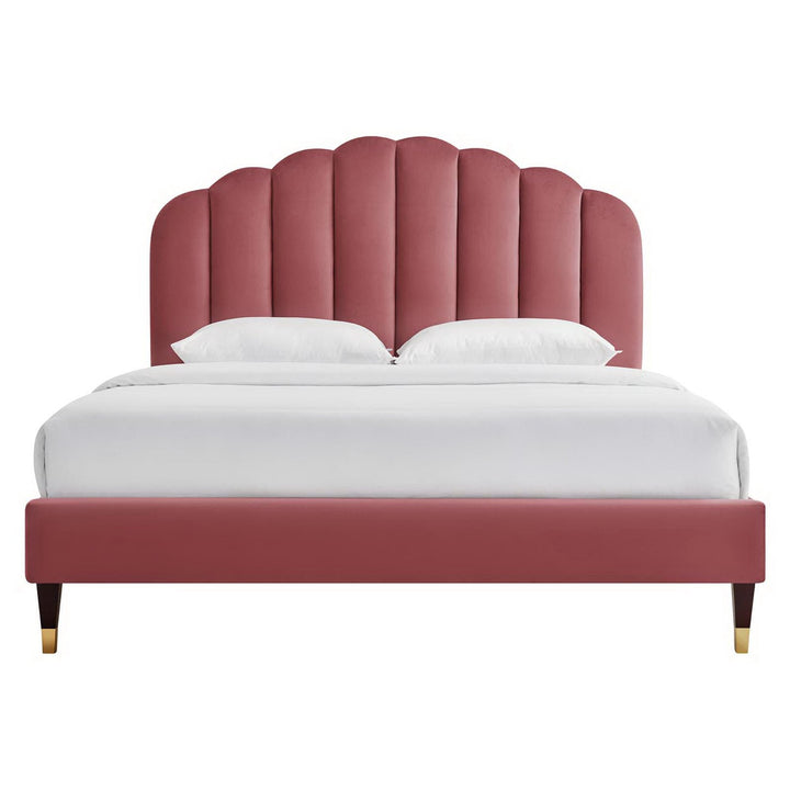 Elise Queen Platform Bed - Dusty Rose Denmark Home