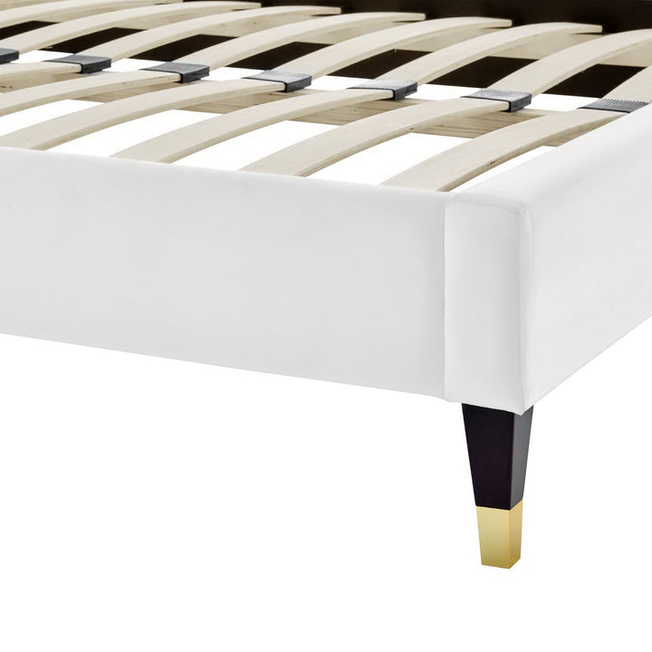 Elise Queen Platform Bed - White Denmark Home