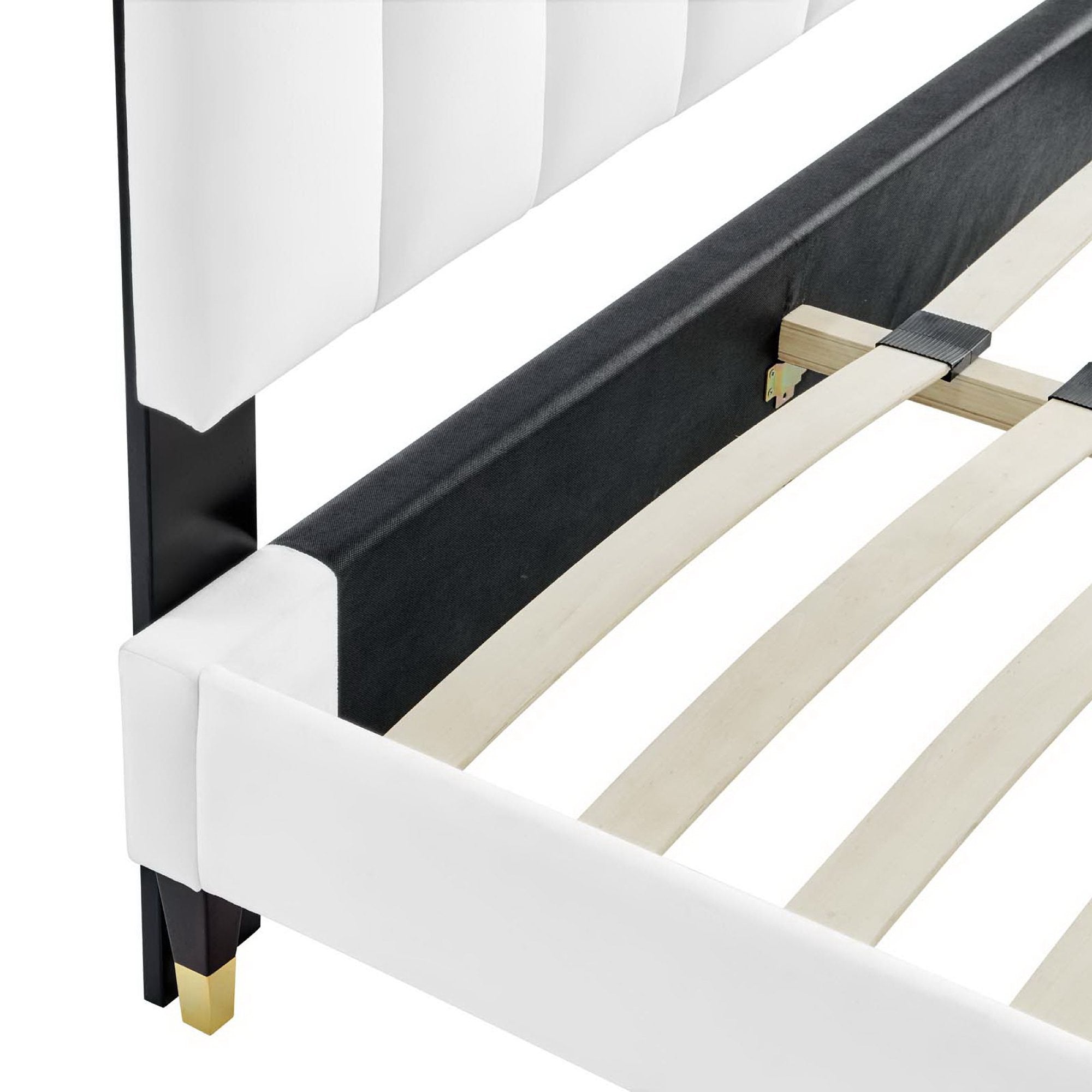 Elise Queen Platform Bed - White Denmark Home