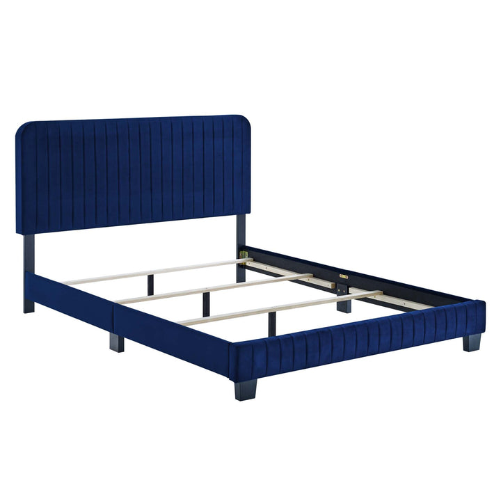 Yiva Queen Bed - Navy Denmark Home