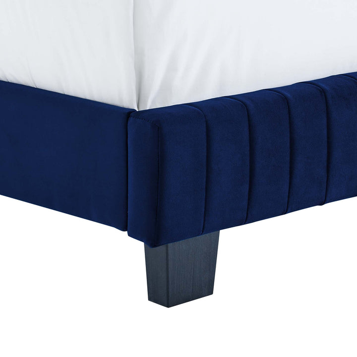 Yiva Queen Bed - Navy Denmark Home