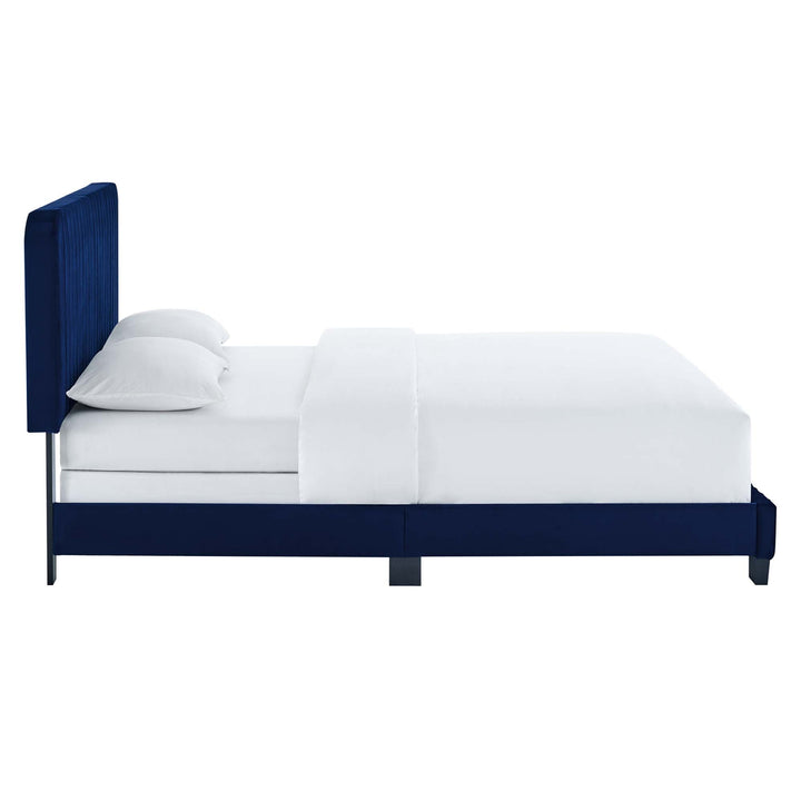 Yiva Queen Bed - Navy Denmark Home
