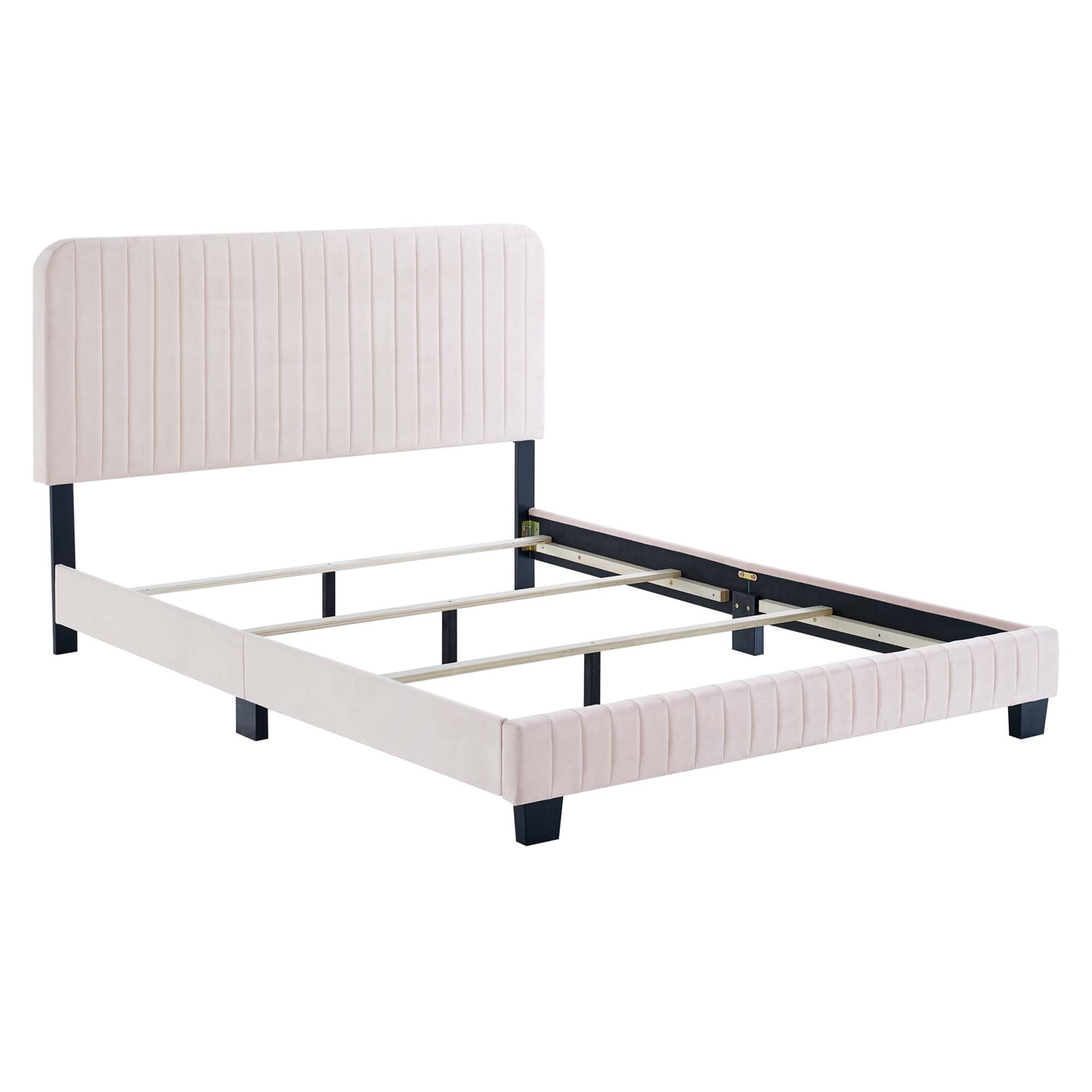 Yiva Queen Bed - Pink Denmark Home