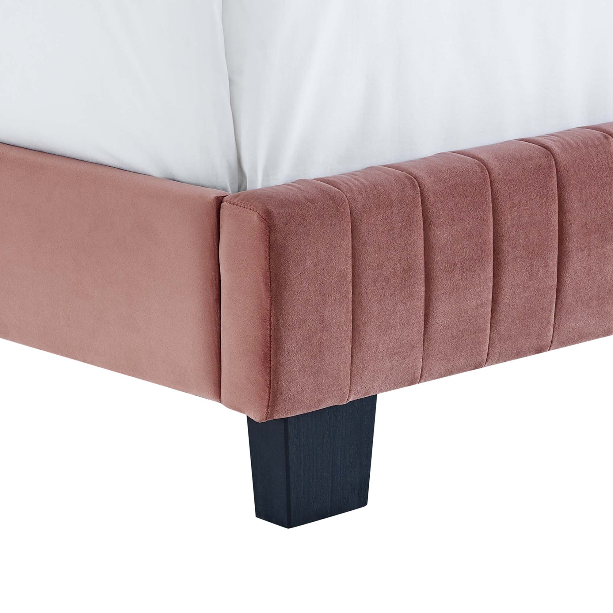Yiva Full Platform Bed  - Dusty Rose Denmark Home