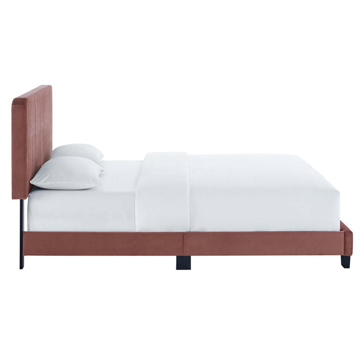 Yiva Full Platform Bed  - Dusty Rose Denmark Home