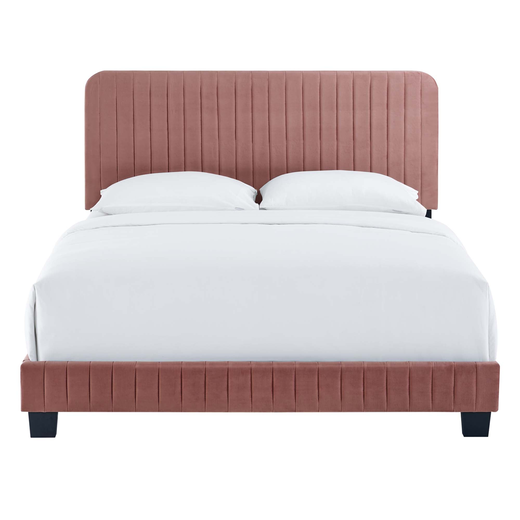 Yiva Full Platform Bed  - Dusty Rose Denmark Home