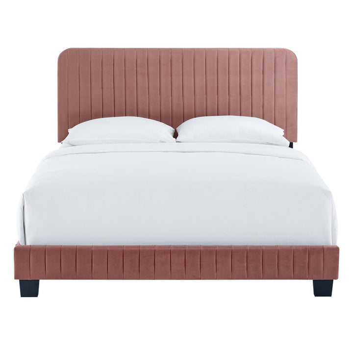 Yiva Full Platform Bed  - Dusty Rose Denmark Home