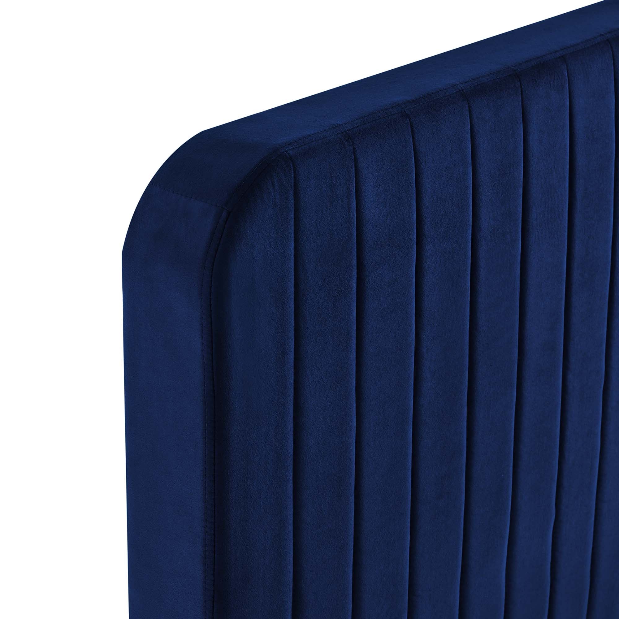 Yiva Full Platform Bed  - Navy Denmark Home