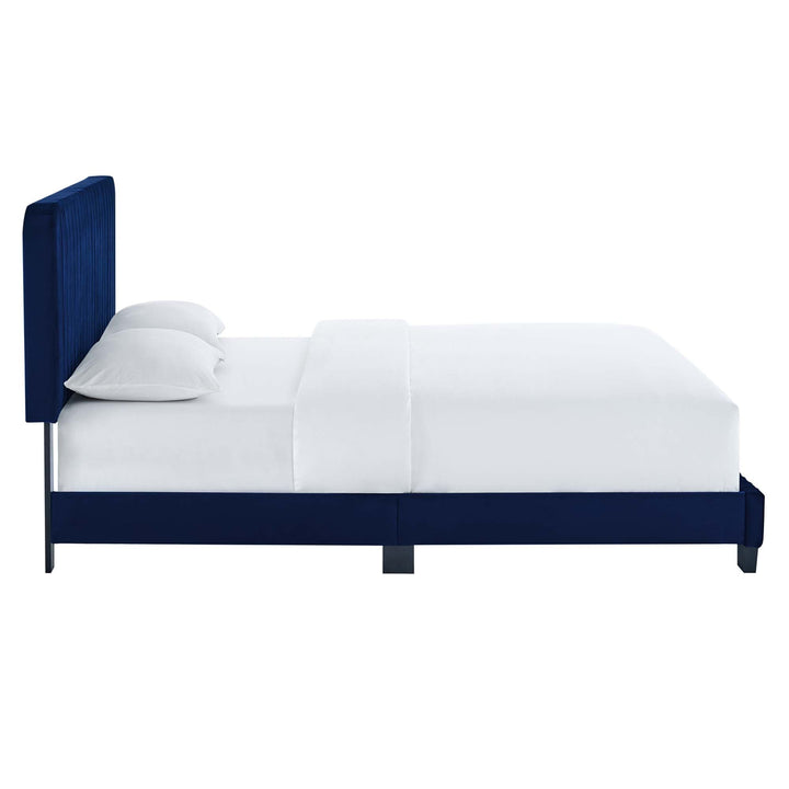 Yiva Full Platform Bed  - Navy Denmark Home