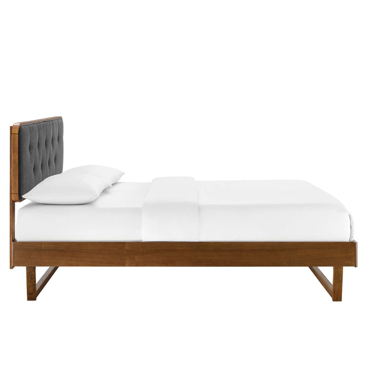Alva Twin Platform Bed - Walnut Charcoal Denmark Home