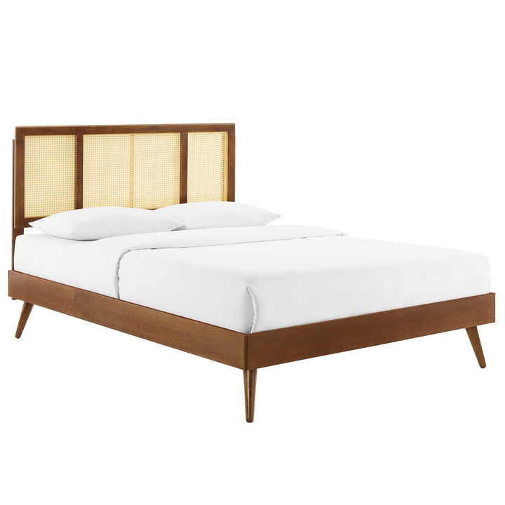 Ribe Woven Cane Rattan King Platform Bed - Black (Copy) Denmark Home
