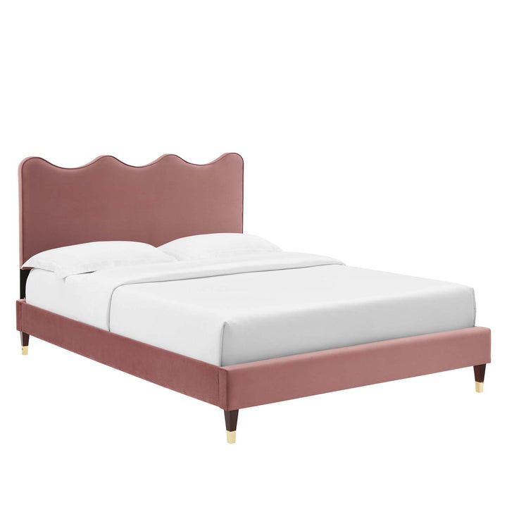 Ona Queen Platform Bed - Dusty Rose Denmark Home