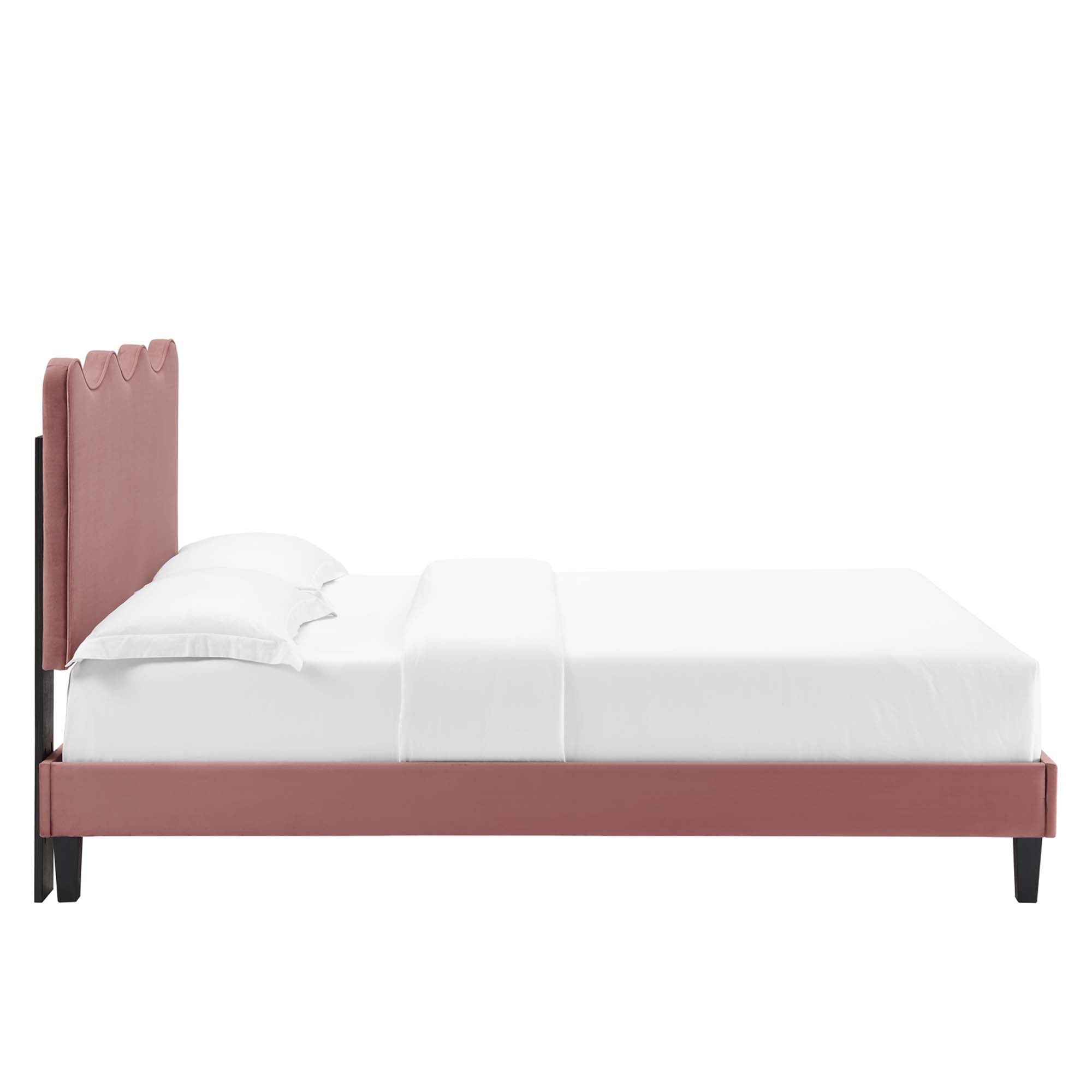 Ona Queen Platform Bed - Dusty Rose Denmark Home
