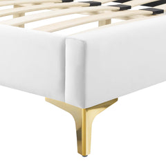 Saga Queen Platform Bed - White Denmark Home