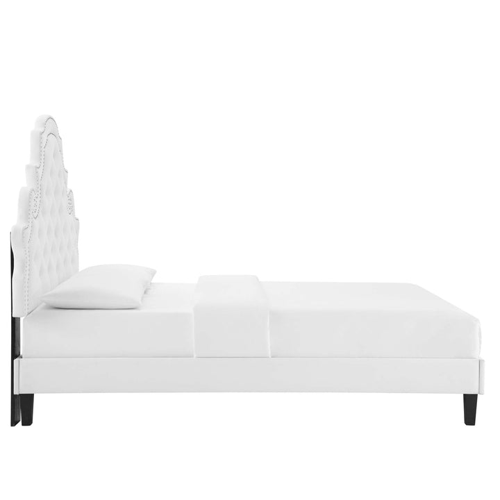 Saga Full Platform Bed - White Denmark Home