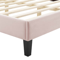 Elsen Queen Platform Bed – Pink Denmark Home