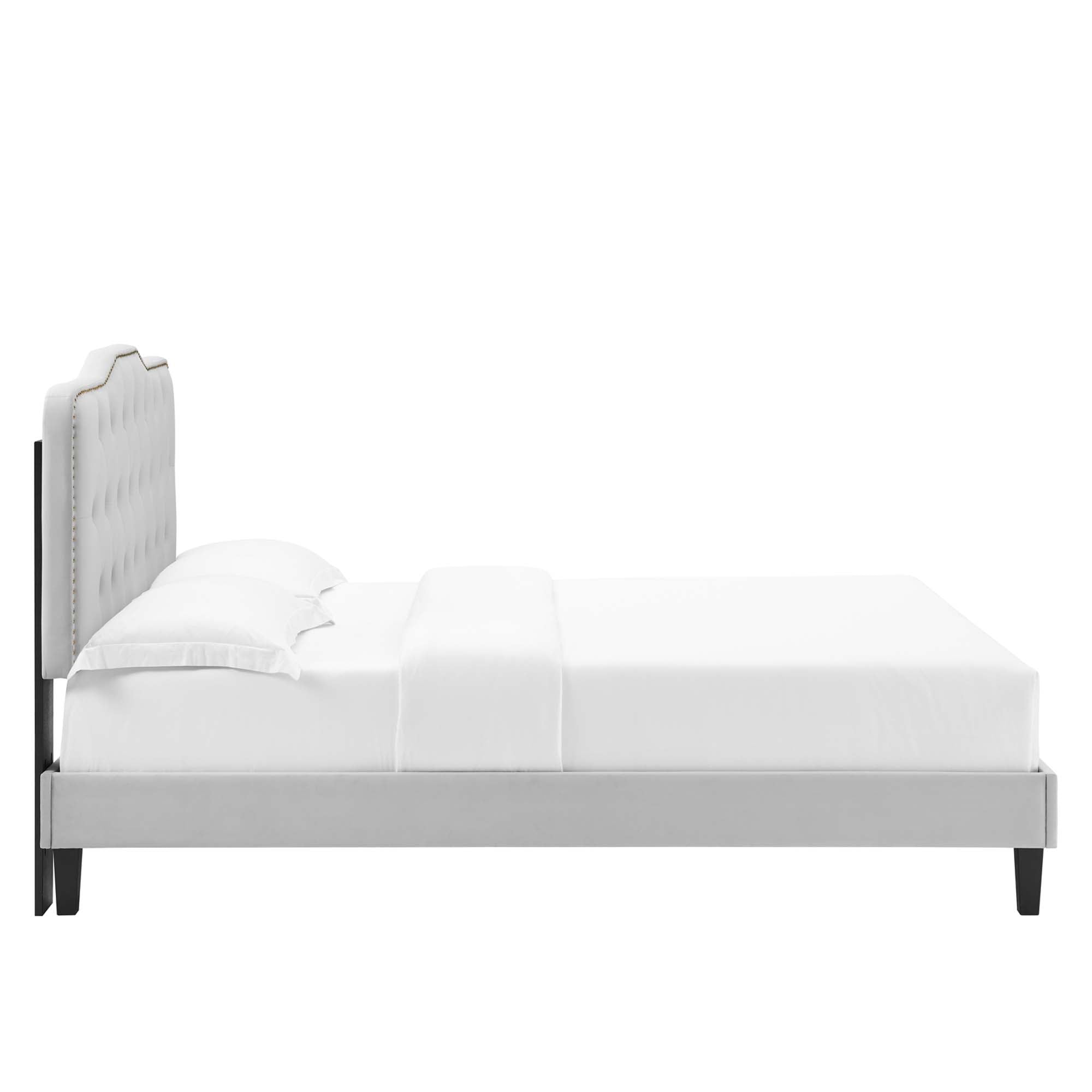Elsen Twin Platform Bed – Light Gray Denmark Home